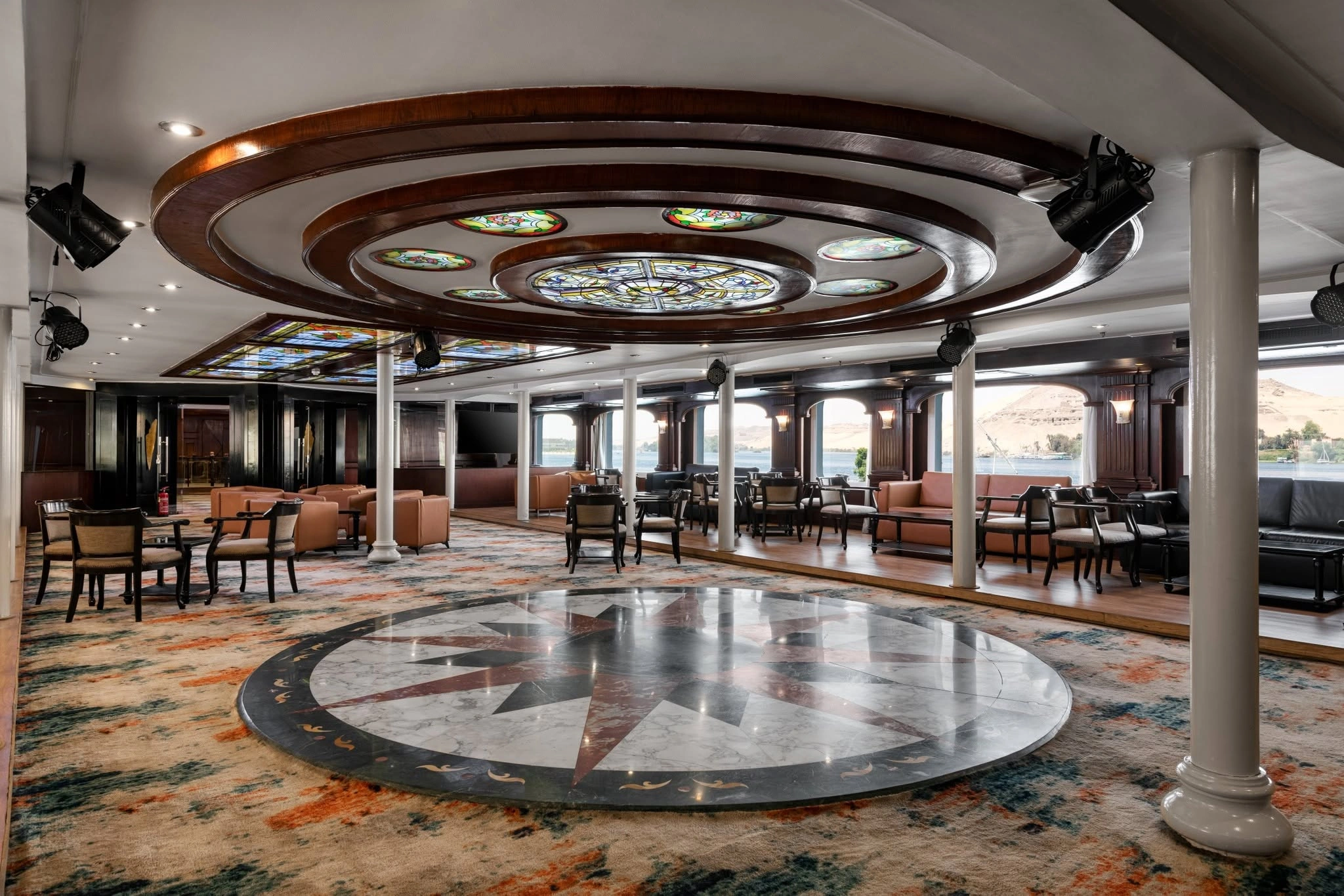 Lounge aboard the MS Nile Bride Nile Cruise Nile cruise